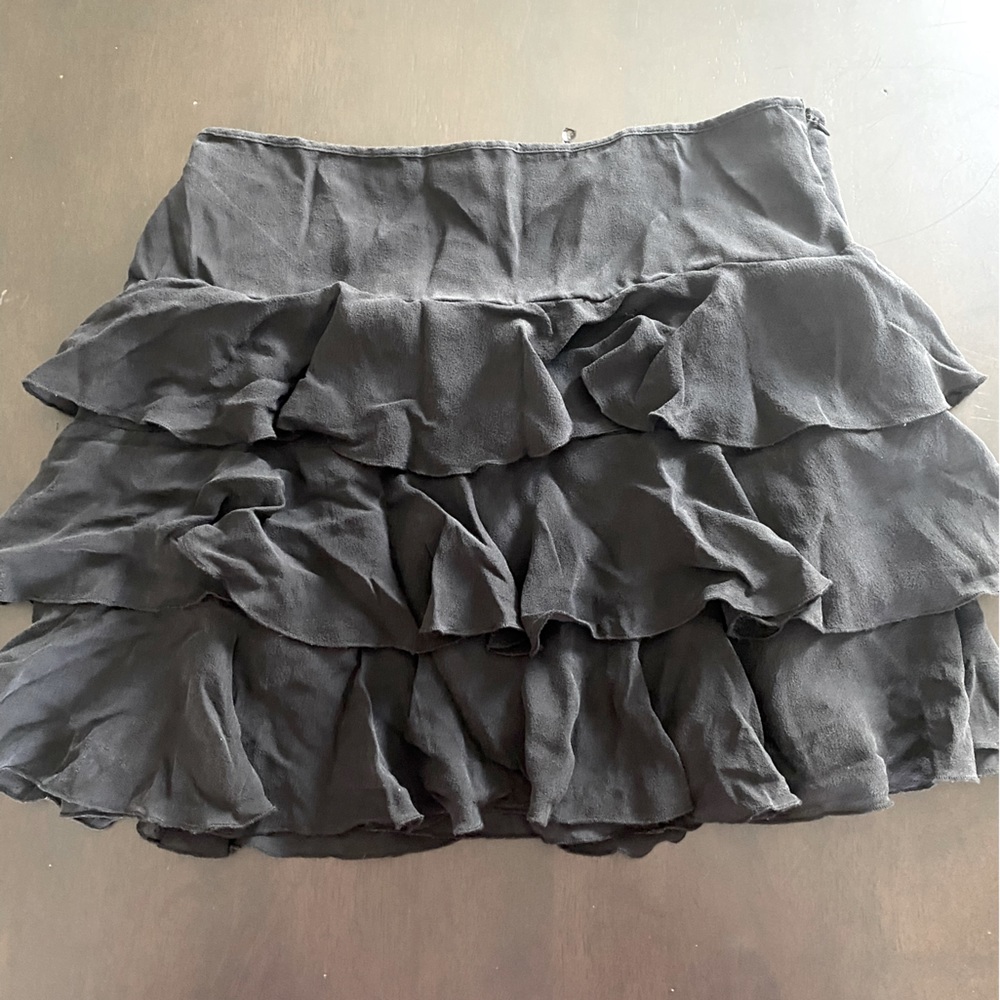 Bebe ruffle mini skirt